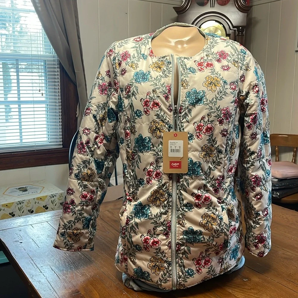 Cotton Traders Quilted Reversible Jacket Size 6 - tags Attached